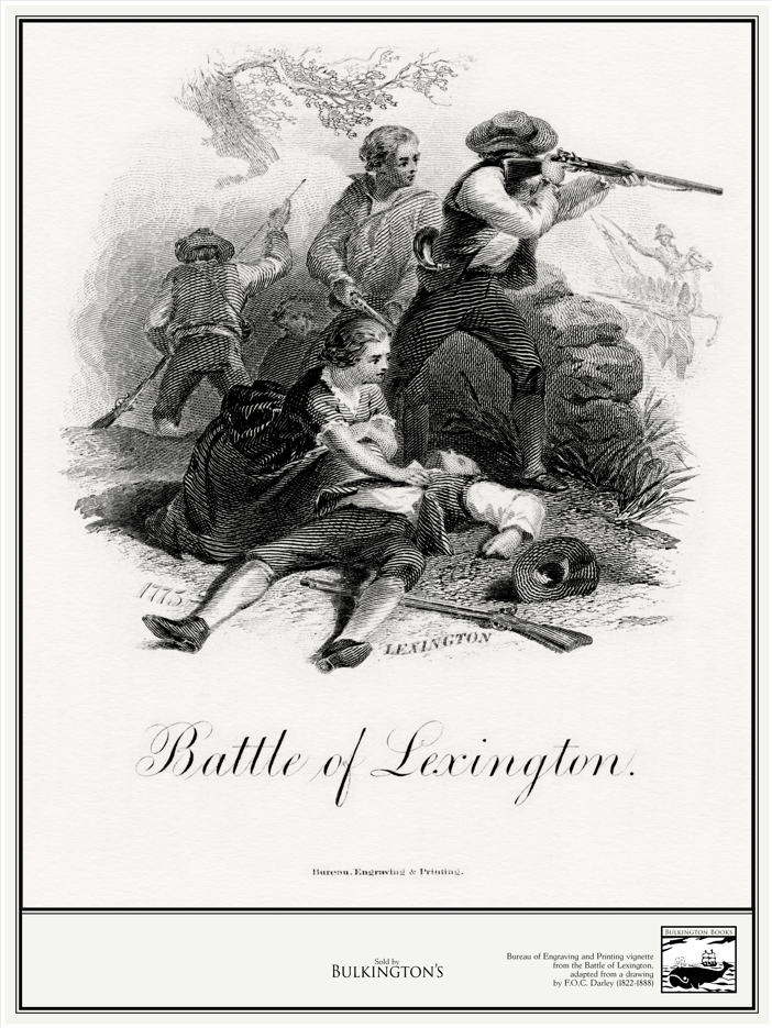 Battle of Lexington Engraving Print
