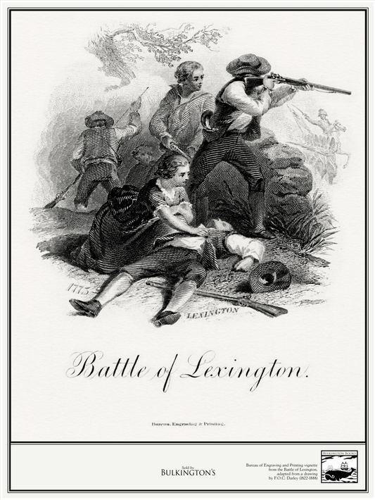 Battle of Lexington Engraving Print